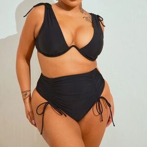 Fashion Nova Gia Underwire 2 Piece Bikini - Black